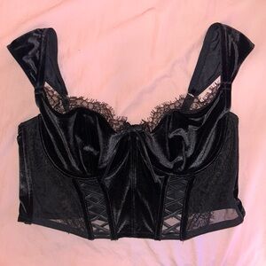 Victoria's Secret Black Velvet Lace Bra